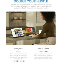 ARZOPA 16.1inch 144Hz Portable Gaming Monitor, 100 Percentage SRGB 1080P FHD Kickstand Portable Monitor with HDR, Ultra Slim, Eye Care, External Second Screen for Laptop, PC, PS5, Mac, Xbox, Switch-Z1FC