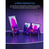 ARZOPA 16.1inch 144Hz Portable Gaming Monitor, 100 Percentage SRGB 1080P FHD Kickstand Portable Monitor with HDR, Ultra Slim, Eye Care, External Second Screen for Laptop, PC, PS5, Mac, Xbox, Switch-Z1FC