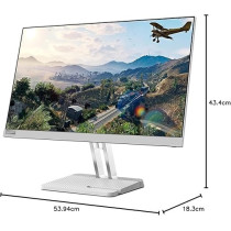 Lenovo L24e-40, 23.8 inch FHD Flat Monitor, VA, WLED, 100Hz Refresh rate, Antiglare, 3000:1 Contrast ratio, HDMI, VGA, Eyesafe Display 2.0, Cloud grey, 67AAKAC3AE