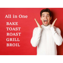 STAR TRACK 100L Electric Oven with Self-Clean, Rotisserie, Convection, 120-Min Timer, 2200W, 8 Stainless Steel Heating Elements