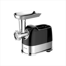 STAR TRACK Meat Grinder, 1300W Lock Power, 100% Copper Motor, Stainless Steel Body, Sausage Nozzles And 2x Shredding/slicing Blades, Aluminum Premium Quality