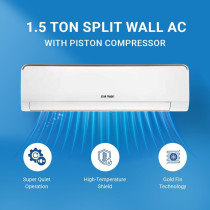 STAR TRACK 1.5 Ton Split Wall AC, 18000 BTU, Extreme Cooling, 4 Way Air Flow, Dual Drainage, Auto Restart, Piston Compressor