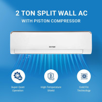 STAR TRACK 2 Ton Split Wall AC, 24000 BTU, Extreme Cooling, 4 Way Air Flow, Dual Drainage, Auto Restart, Piston Compressor