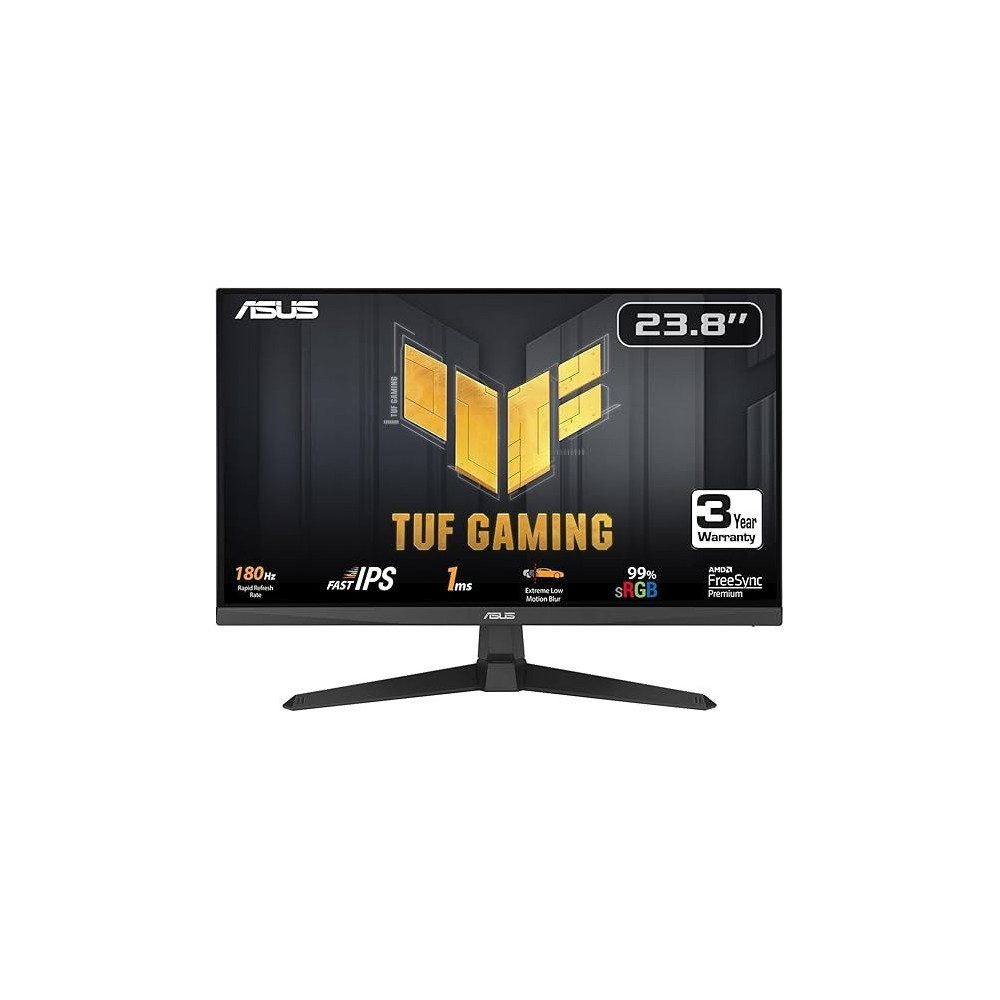 Asus TUF Gaming 23.8 Inch Full HD 180 Hz Refresh Rate Monitor, Black, VG249Q3A