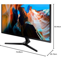 Samsung 32 inch UJ59 4k Monitor (LU32J590UQNXZA) - UHD, 3840 x 2160p, 60hz, 4ms, Dual Monitor, Laptop Monitor, Monitor Stand/Riser/Mount Compliant, AMD FreeSync, Gaming, HDMI, DP, Black