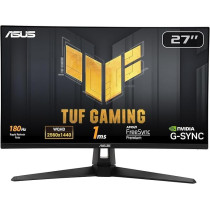 Asus TUF Gaming VG27AQ3A Gaming Monitor, 27-inch, QHD (2560 x 1440), 180Hz, Fast IPS, ELMB Sync, 1ms (GTG), Freesync Premium, G-Sync compatible, Variable Overdrive, 130Percentage sRGB, Black