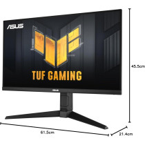 Asus TUF Gaming VG27AQ3A Gaming Monitor, 27-inch, QHD (2560 x 1440), 180Hz, Fast IPS, ELMB Sync, 1ms (GTG), Freesync Premium, G-Sync compatible, Variable Overdrive, 130Percentage sRGB, Black