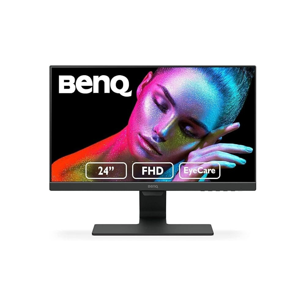 BenQ GW2480 24 Inch FHD 1080p Eye-Care LED Monitor, 1920x1080 Display, IPS Panel, 1Wx2 Speakers, Brightness Intelligence, Low Blue Light, Flicker-free, Ultra Slim Bezel, Cable Management System, HDMI