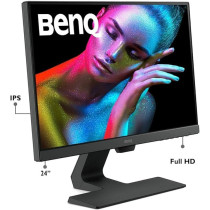 BenQ GW2480 24 Inch FHD 1080p Eye-Care LED Monitor, 1920x1080 Display, IPS Panel, 1Wx2 Speakers, Brightness Intelligence, Low Blue Light, Flicker-free, Ultra Slim Bezel, Cable Management System, HDMI