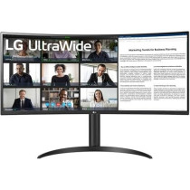 LG 34WR55QC-B 34 inch Curved Ultra Wide WQHD HDR 10 100Hz Monitor with USB Type-C, 3440x1440 Curved Display, 100Hz Refresh Rate, AMD FreeSync, Borderless Design