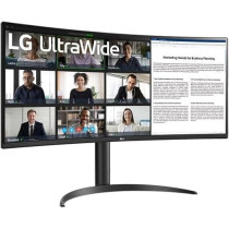 LG 34WR55QC-B 34 inch Curved Ultra Wide WQHD HDR 10 100Hz Monitor with USB Type-C, 3440x1440 Curved Display, 100Hz Refresh Rate, AMD FreeSync, Borderless Design