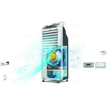 Midea Summer + Winter Air Cooler With Remote For Home & Heavy Duty Air-Conditioning, 3 Wind Speeds Outdoor & Indoor Use, Whisper-Quiet Performance and Low Power Consumption With 60W - AC200W