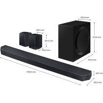 Samsung 11.1.4 ch Wireless Soundbar With Dolby Atmos Q- Symphony, HW-Q990C/ZN, Black