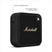 Marshall Willen II Wireless Bluetooth Speaker, Over 17+ Hours Playtime, IP67 Waterproof, Black And Brass