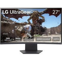LG Ultragear 27 Inch QHD 180 Hz Refresh Rate Gaming Monitor, Black, 27GS60QC-B