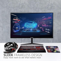 ViewSonic 27 Inch 180Hz Curved Gaming Monitor With Adaptive Sync, Black, VX2718-2KPC-MHD