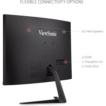 ViewSonic 27 Inch 180Hz Curved Gaming Monitor With Adaptive Sync, Black, VX2718-2KPC-MHD