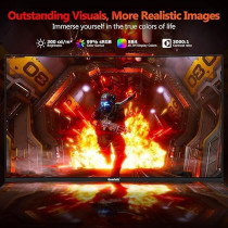 Gawfolk 24 Inch 180 Hz Curved Gaming Monitor, Black