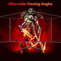 Gawfolk 24 Inch 180 Hz Curved Gaming Monitor, Black