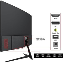 Gawfolk 24 Inch 180 Hz Curved Gaming Monitor, Black