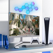 GAMEON GOA27QHD180IPS Arctic Pro-Series 27 Inch White Gaming Monitor, 2560 x 1440p 2K QHD, Fast IPS Panel, 180Hz, 0.3ms, HDMI 2.1, FreeSync And G-Sync, Crosshair Assistant, HDR, PS5, VRR Support