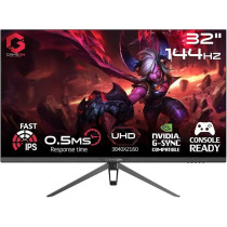 GAMEON GOP32UHD144IPS Premium Series, Black Gaming Monitor 32 inch, 3840 x 2160p 4K UHD Fast IPS Panel, 144Hz, 0.5ms, HDMI 2.1, G-Sync And Freesync, Supports HDR, PS5