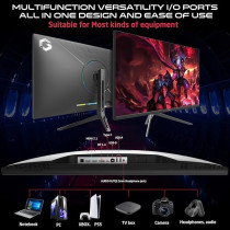 GAMEON GOP32UHD144IPS Premium Series, Black Gaming Monitor 32 inch, 3840 x 2160p 4K UHD Fast IPS Panel, 144Hz, 0.5ms, HDMI 2.1, G-Sync And Freesync, Supports HDR, PS5