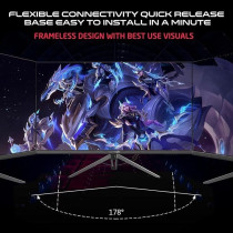 GAMEON GOP32UHD144IPS Premium Series, Black Gaming Monitor 32 inch, 3840 x 2160p 4K UHD Fast IPS Panel, 144Hz, 0.5ms, HDMI 2.1, G-Sync And Freesync, Supports HDR, PS5