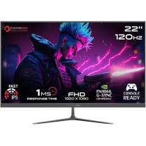 GAMEON GOES22FHD120IPS 22-Inch Full HD Monitor, 120Hz, 0.5ms, IPS Panel, HDMI 2.1, Free Sync, NVIDIA G-Sync Compatible, PS5 Supported,1920 x 1080 Resolution Ultra-Slim Design, Black