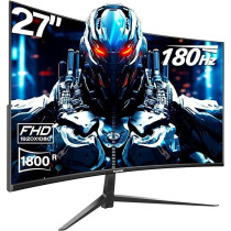 Gawfolk 27 inch Gaming Monitor 144hz/180hz Curved Monitor Full HD 1080P 1800R Computer Display with FreeSync and Eye-Care Technology, Support VESA, DP, HDMI Port, Black