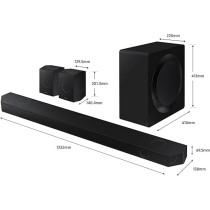 Samsung 11.1.4Ch Soundbar, Q-Series, Wireless Dolby Atmos, Q-Symphony, Spacefit Sound Pro, Graphite Black, Hw-Q990D/Zn