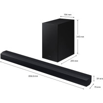 Samsung 2.1Ch Wireless Soundbar, With Dolby Atmos, Black, Hw-C450/Zn