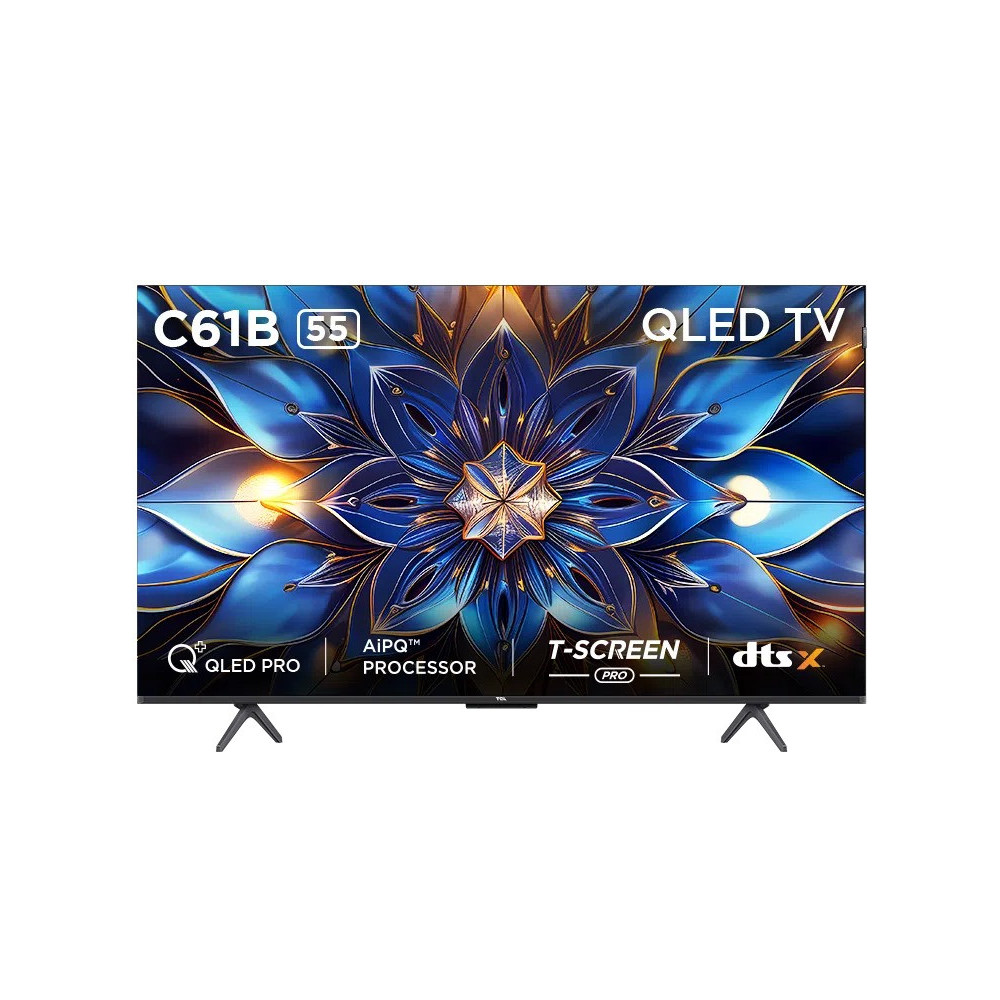 TCL 55 Inch 4K QLED Google Smart LED TV, 55C61B