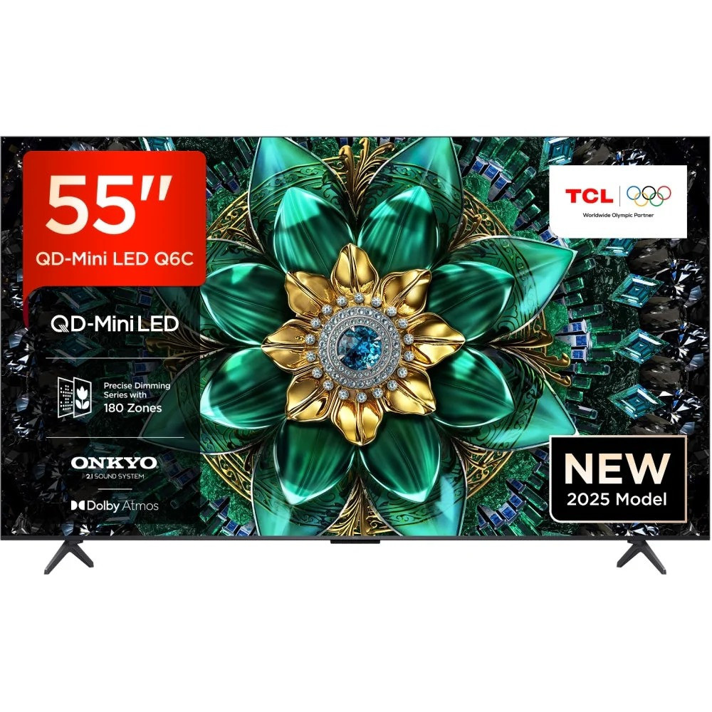 TCL 55 Inch QD-MiniLED Google Smart TV, 55Q6C