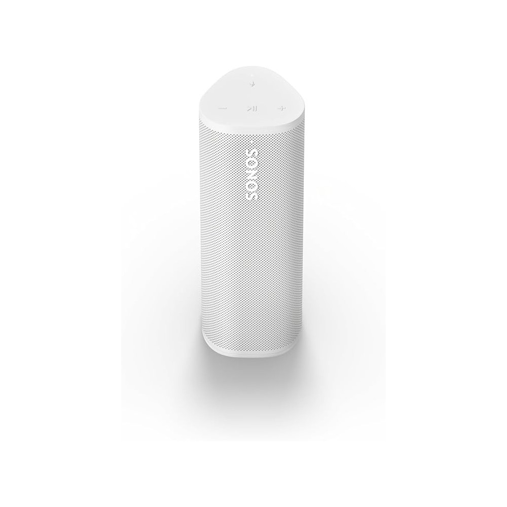 Sonos Roam 2 Lightweight Portable Waterpoof Speaker With Bluetooth, Wifi, 10 Hour Battery Life And Voice Control For Home And Outdoor Use, White