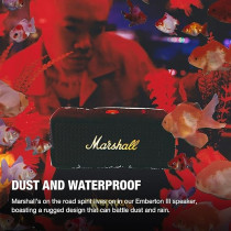 Marshall Emberton Iii Portable Bluetooth Speaker - Water Resistant Wireless Speaker Portable Speaker With 32+ Hours Of Playtime, Black And Brass