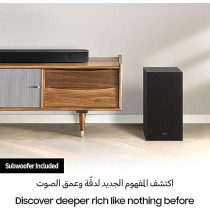 Samsung B-Series Soundbar, B550, 2.1 Ch, Subwoofer, Dolby Audio/Dts Virtual X, Bass Boost, Adaptive Sound Lite, Hw-B550/Zn