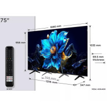 TCL 75 Inch 4K QLED Google Smart LED TV, 75P7K