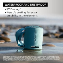 Sony Srs-Xb100 Wireless Bluetooth Portable Lightweight Super-Compact Travel Speaker, Extra-Durable Ip67 Waterproof And Dustproof, 16 Hour Battery, Versatile Strap, And Hands-Free Calling, Black New