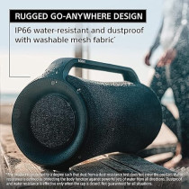 Sony Xg500 X-Series Portable Wireless Speaker, Ip66 Water Resistant And Dustproof, 30 Hours Of Battery Life And Quick Charging, Srs-Xg500, Black, Bluetooth, Usb