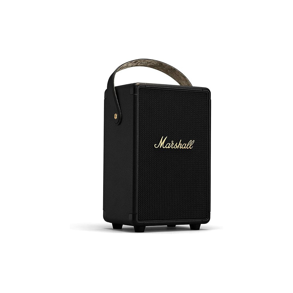 Marshall Tufton Portable Bluetooth 5.0 Speaker, 20+ Hours Of Wireless Playtime Water Resistant Speakers Ipx2, Powerful Audio, Black And Brass