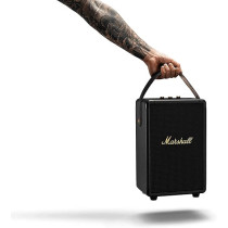 Marshall Tufton Portable Bluetooth 5.0 Speaker, 20+ Hours Of Wireless Playtime Water Resistant Speakers Ipx2, Powerful Audio, Black And Brass