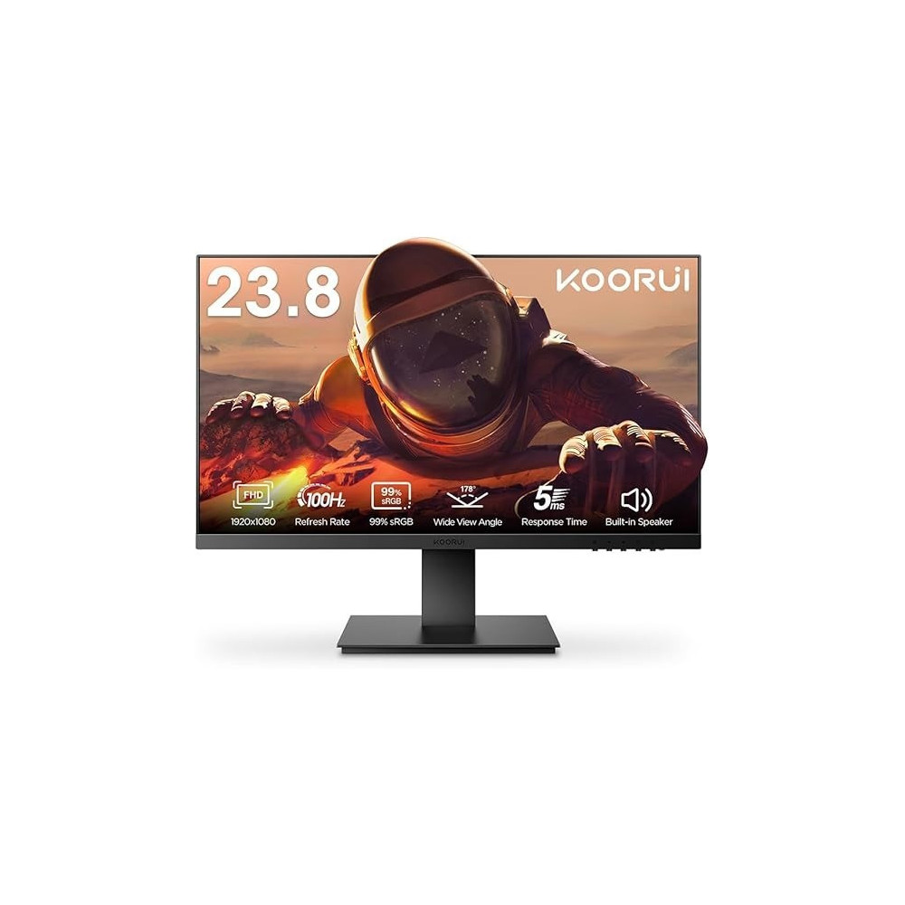 Koorui 23.8-Inch IPS Full HD 1920 x 1080 100Hz Refresh Rate Business Monitor, Black