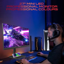 GAMEON GOML27QHD240IPS Midnight Signature 27 Inch Black Gaming Monitor, 2560 x 1440p 2K QHD Fast IPS, 240Hz Refresh Rate, Ultra-Fast Response, HDMI 2.1, FreeSync/G-Sync, Crosshair, HDR, PS5, VRR Support