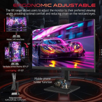 GAMEON GOML27QHD240IPS Midnight Signature 27 Inch Black Gaming Monitor, 2560 x 1440p 2K QHD Fast IPS, 240Hz Refresh Rate, Ultra-Fast Response, HDMI 2.1, FreeSync/G-Sync, Crosshair, HDR, PS5, VRR Support