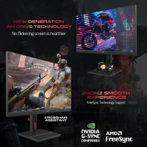 GAMEON GOML27QHD240IPS Midnight Signature 27 Inch Black Gaming Monitor, 2560 x 1440p 2K QHD Fast IPS, 240Hz Refresh Rate, Ultra-Fast Response, HDMI 2.1, FreeSync/G-Sync, Crosshair, HDR, PS5, VRR Support