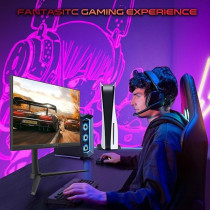 GAMEON GOMP24FHD380IPS Midnight Pro series, Black Gaming Monitor 24 inch, 1920 x 1080p FHD Fast IPS Panel, 380Hz Refresh Rate, Response Time, 2.1 HDMI, Freesync And Gsync, Supports HDR, PS5, VRR