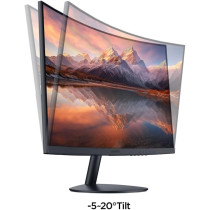 KOORUI 27-Inch Curved Business Monitor Full HD 1920 x 1080, 75Hz Refresh Rate, sRGB 99% Color Gamut, 16.7m Maximum Color, Tilt Adjustable, HDMI and VGA, Eye Protection 27N5CA