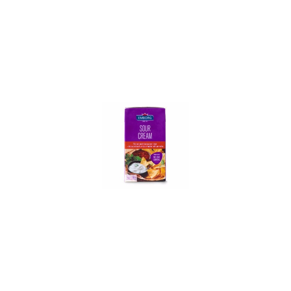 Emborg Sour Cream, No Gelatine, 24% fat (12 x 1 KG)