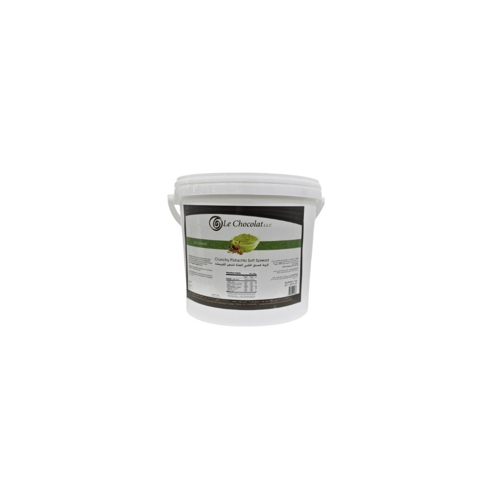 Le Chocolat Crunchy Pistachio Soft Spread 5kg SFSPREAD036/SS15-BRI (2 x 5 KG)